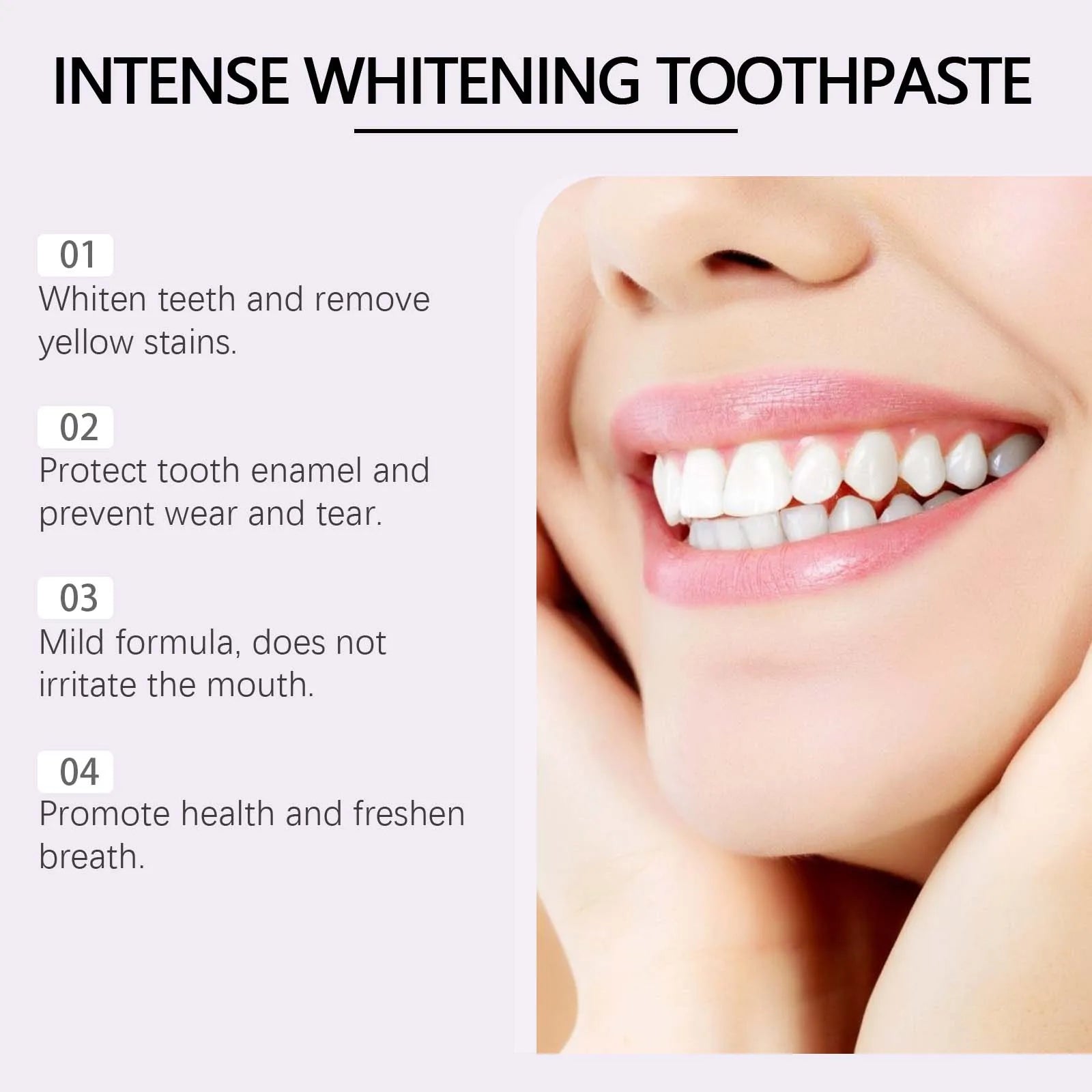 Intense Whitening Toothpaste for Stain Removal and Sensitive Teeth - 10