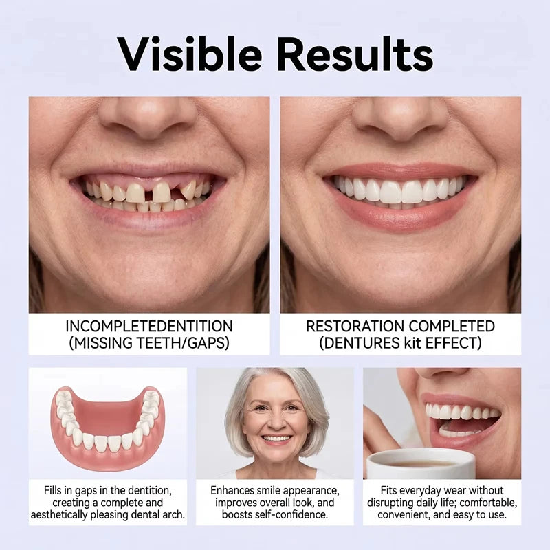 Comfort Fit Silicone Dentures for Instant Smile