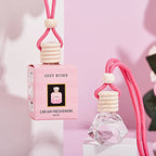 Pink Car Air Freshener Hanging Perfume Diffuser Set 4 Pack