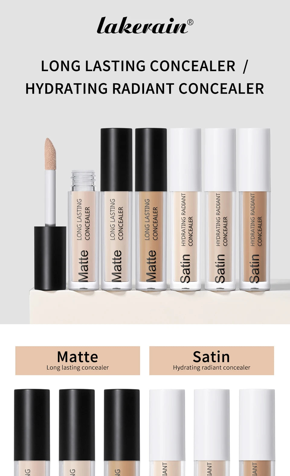 Full Coverage Matte Liquid Concealer for All Skin Types