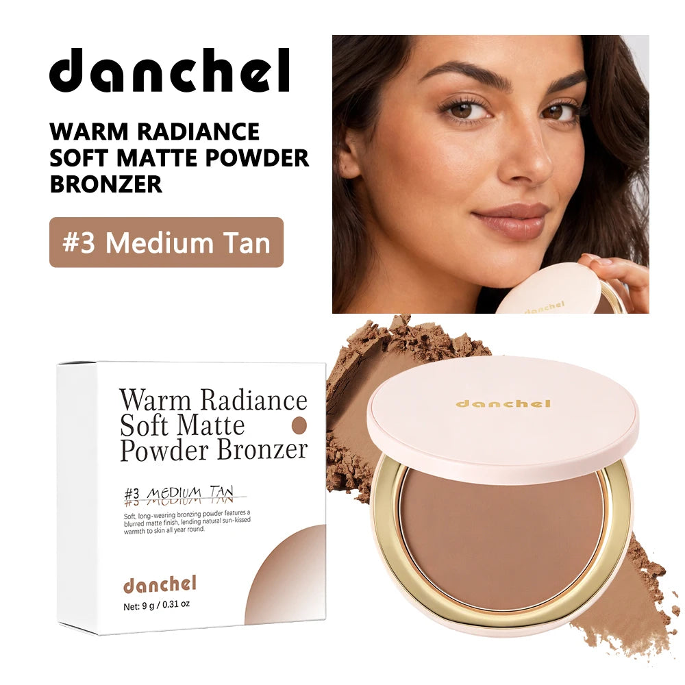 Matte Pressed Powder Bronzer for Face Contouring
