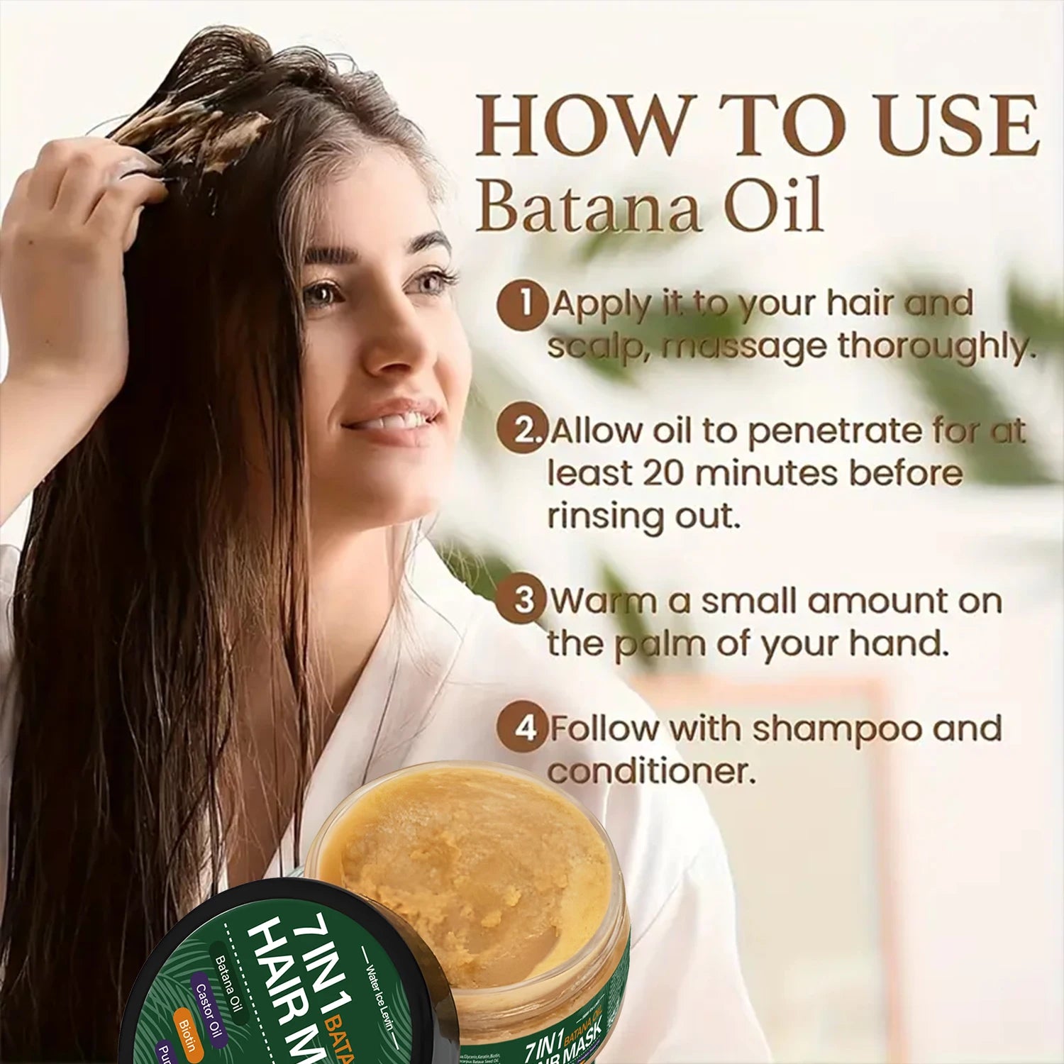 7 In 1 Batana Oil Hair Mask Repair Treatment 50g