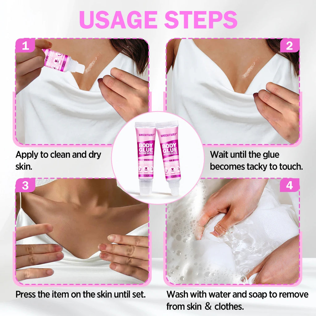 Invisible Fashion Tape and Body Glue Adhesive Set