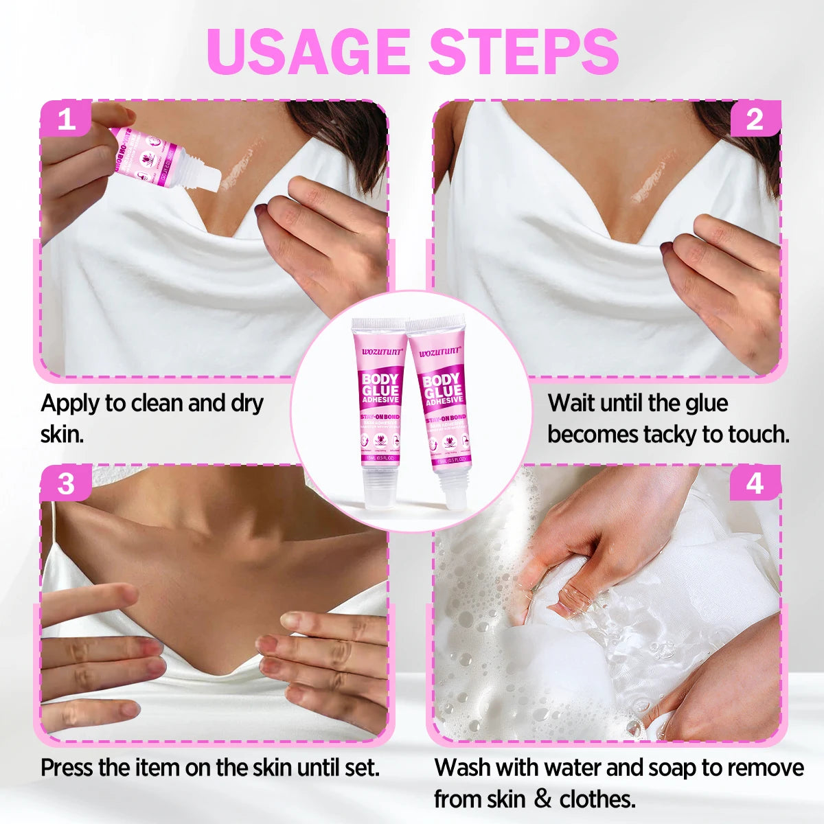 Invisible Fashion Tape and Body Glue Adhesive Set