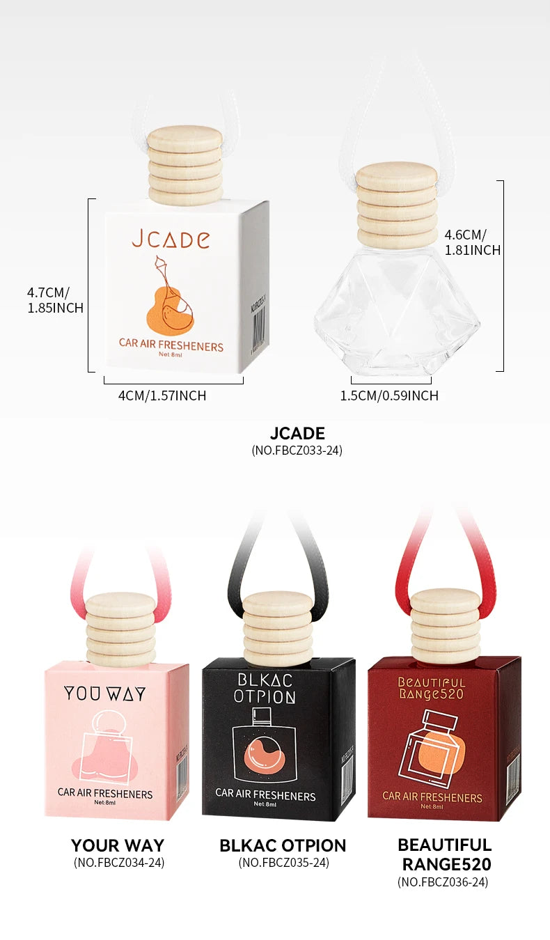 4 Pack Car Air Freshener Hanging Perfume Diffuser Odor Eliminator
