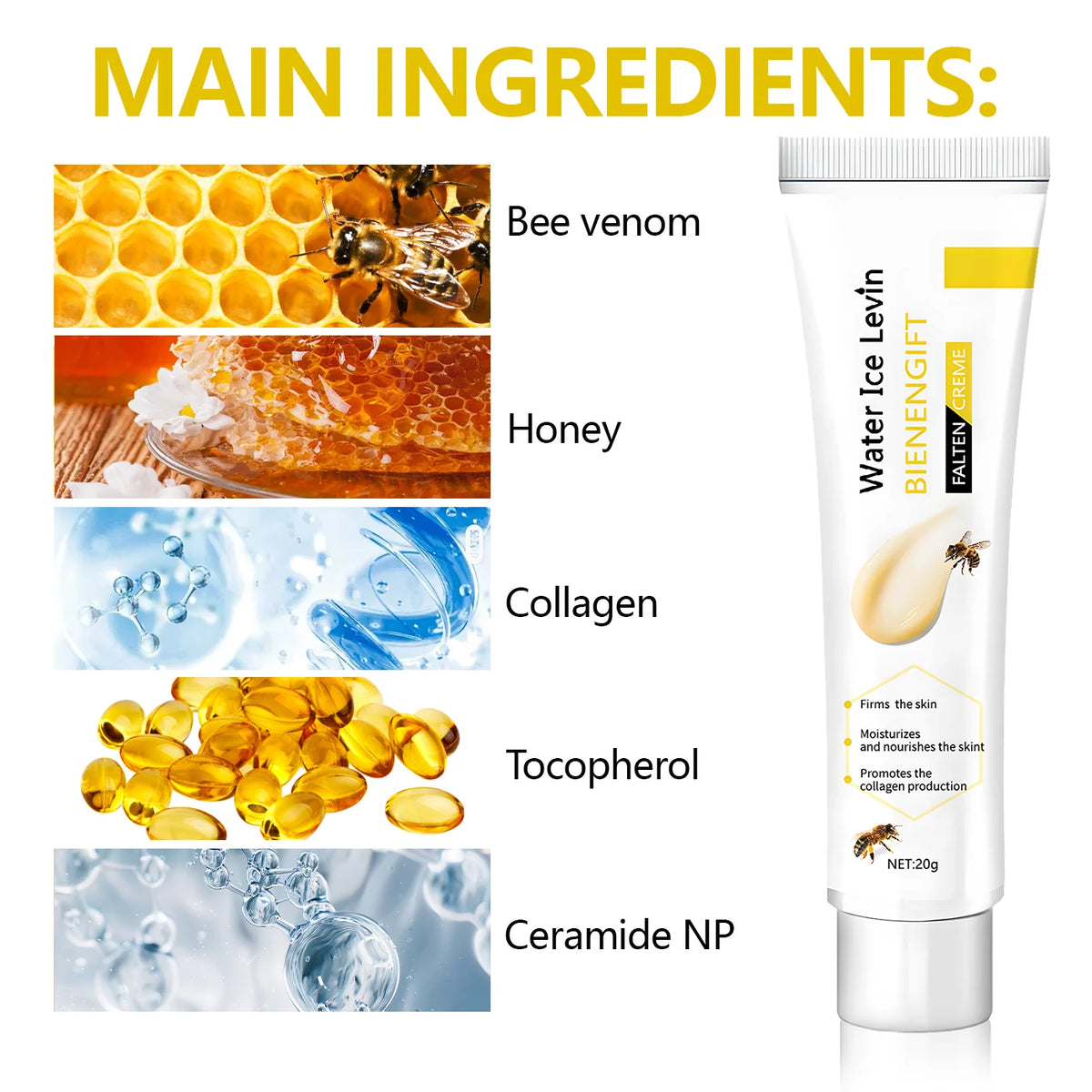 Bee Venom Face and Neck Tightening Cream Anti Aging Skin Firming