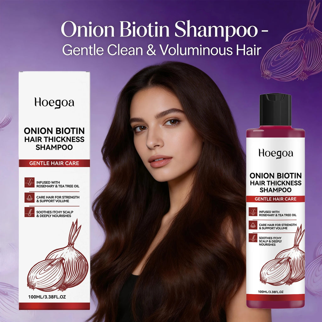 Onion Biotin Volumizing Shampoo for Hair Growth and Thickness