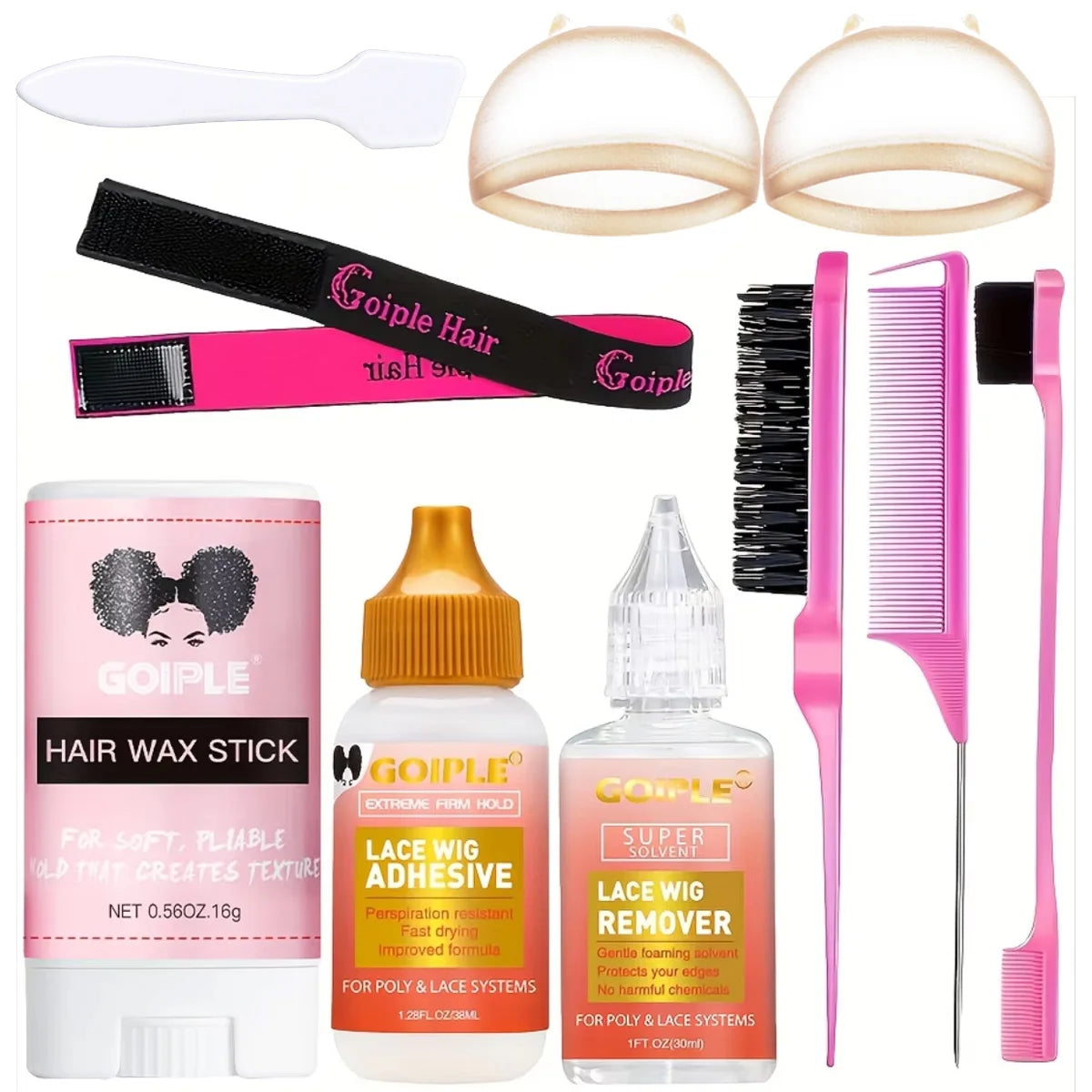 Goiple Lace Wig Adhesive and Hair Styling Kit - 31