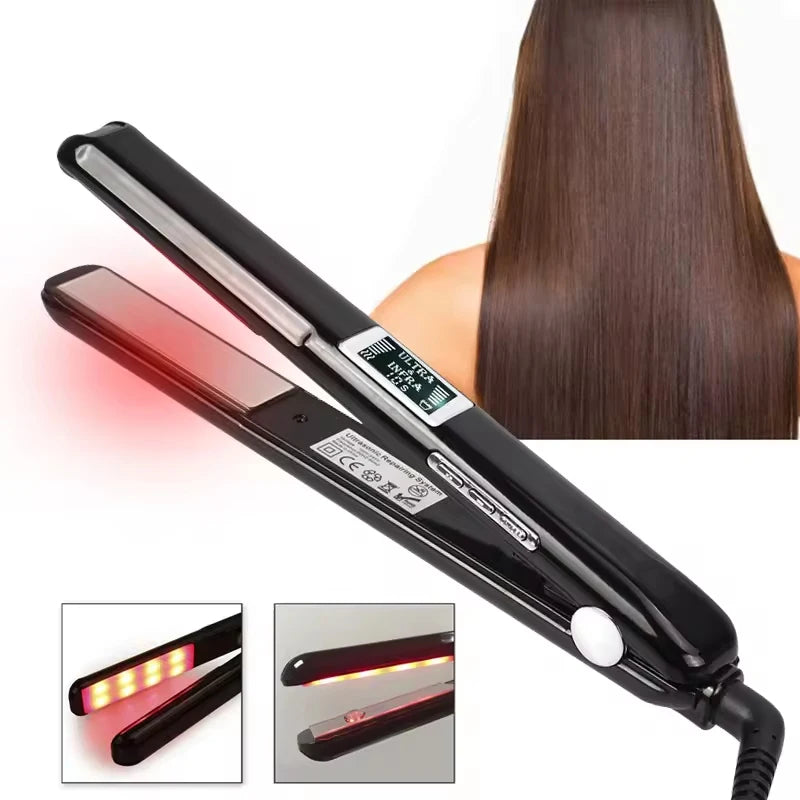 Infrared Ultrasonic Hair Care Iron Professional Deep Repair Straightener - 4