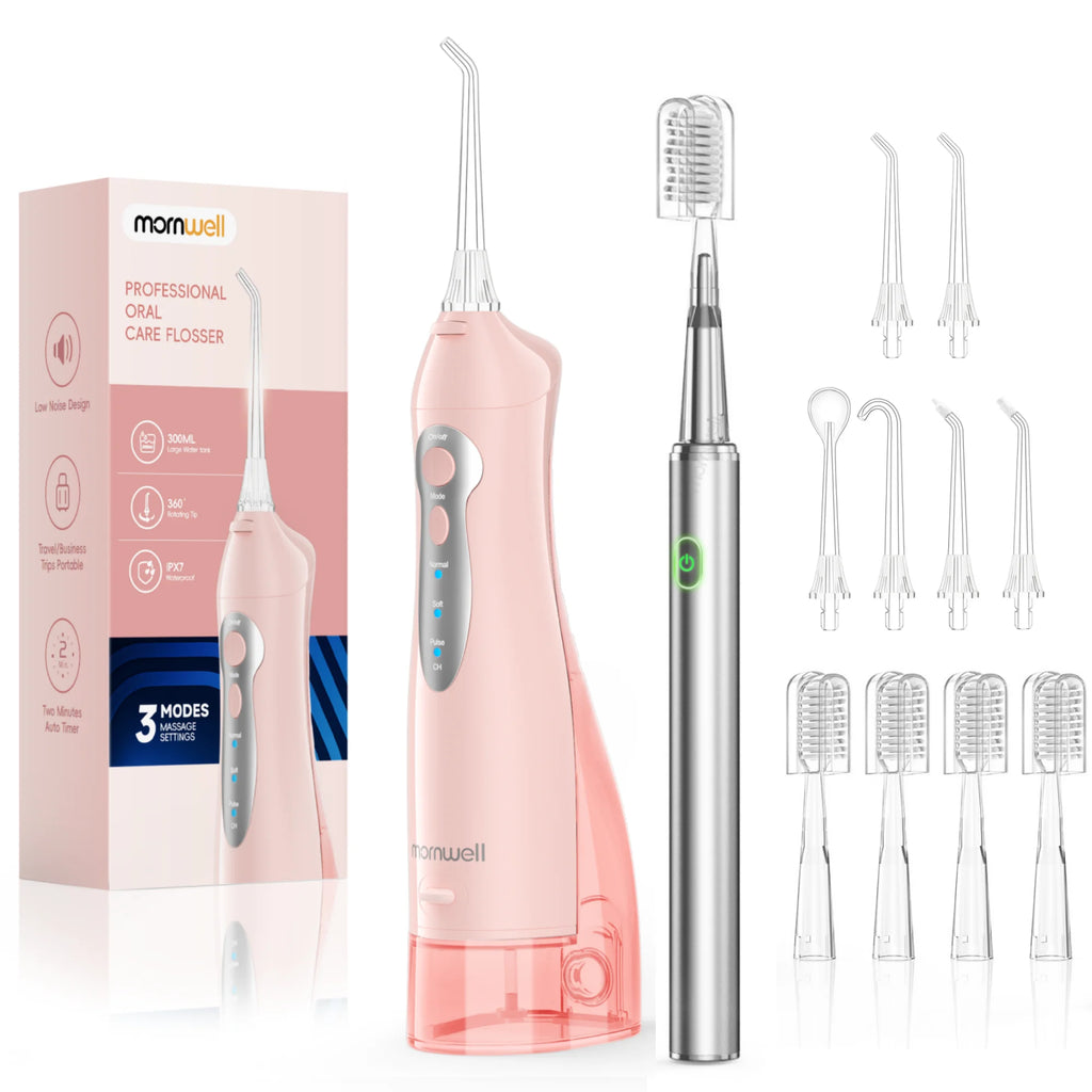 Electric Toothbrush and Portable Water Flosser Oral Care Set