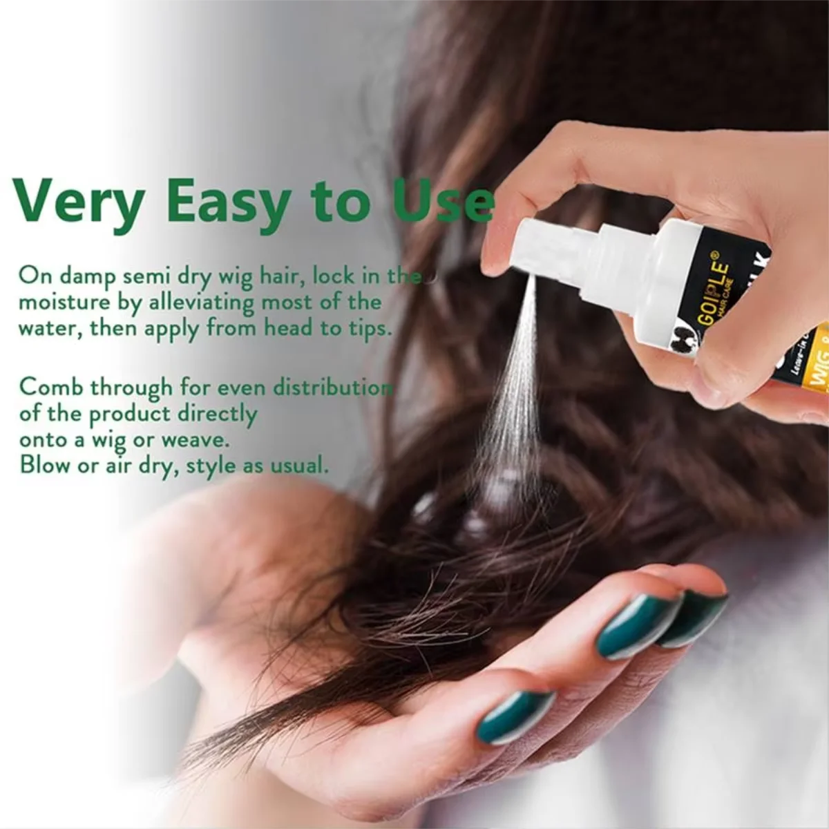 Goiple Wig Milk Spray Detangler and Hair Care Kit for Synthetic Wigs