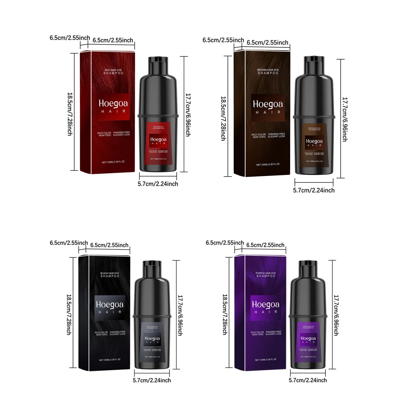 Instant Hair Color Dye Shampoo for Nourishing and Gray Coverage - 8