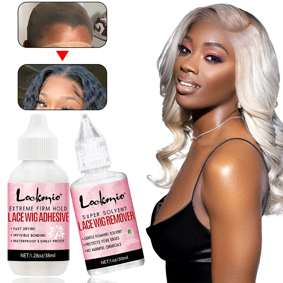 Lockmio Wig Installation Kit Lace Tint Mousse and Adhesive Glue Set - 13