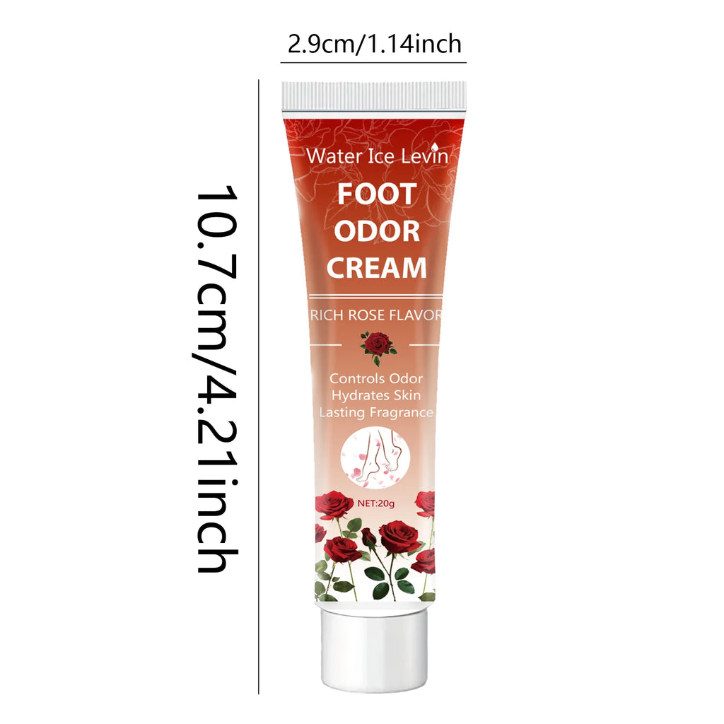 Rose Foot Deodorant Cream Long Lasting Odor Control and Moisturizer