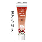 Rose Foot Deodorant Cream Long Lasting Odor Control and Moisturizer