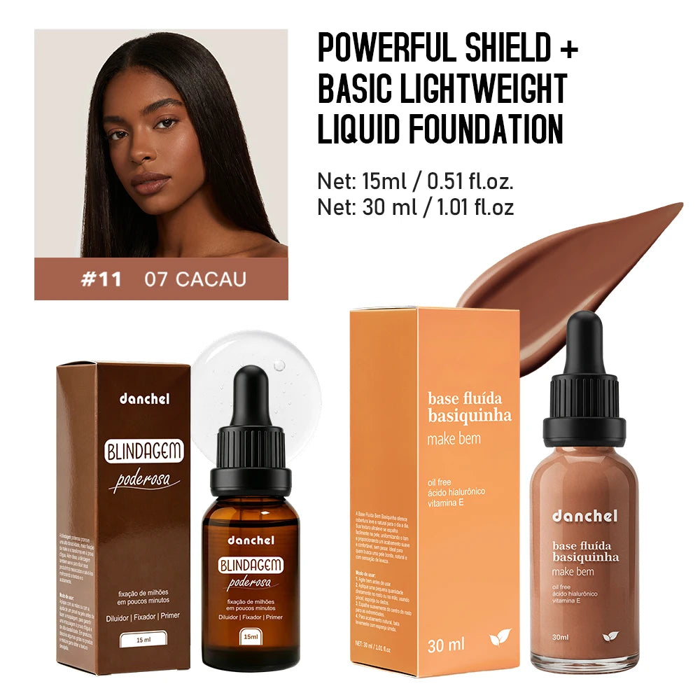 Liquid Foundation and Primer Makeup Set for Long-Lasting Coverage - 27