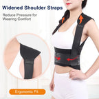 Self-Heating Magnetic Back and Shoulder Support Brace
