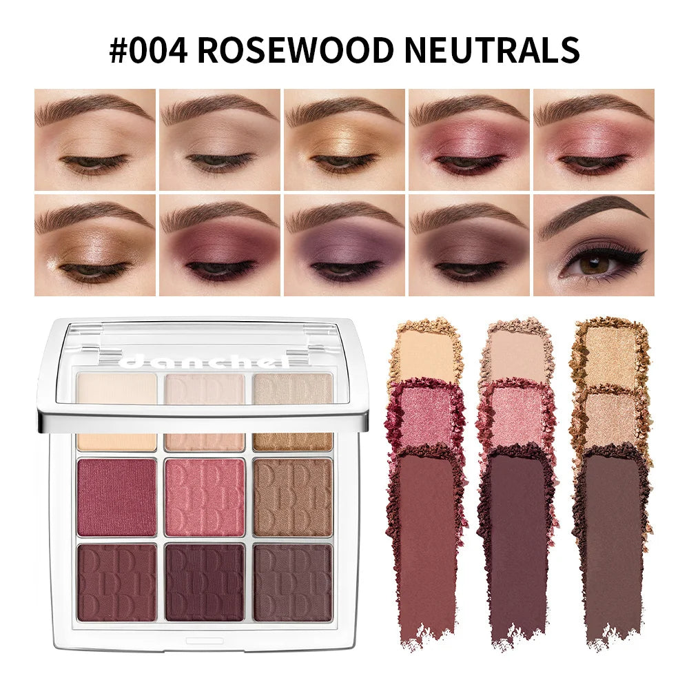 9-Color Pigmented Eyeshadow Palette for Everyday Makeup Looks