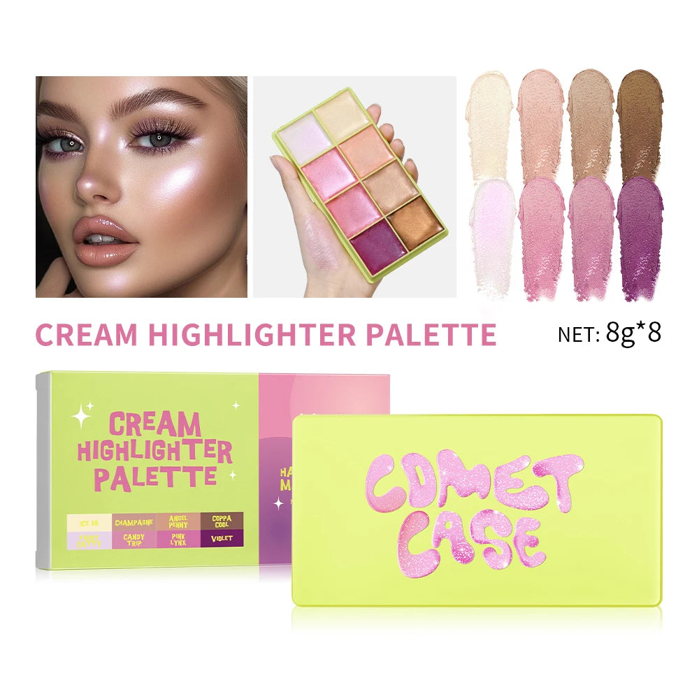 8-Color Cream Blush and Contour Palette - 48