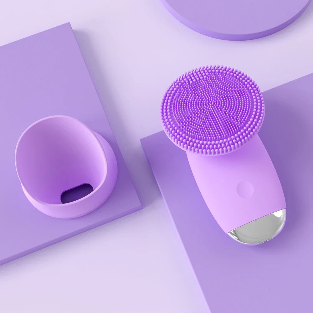 Electric Silicone Facial Cleansing Brush for Deep Pore Exfoliation