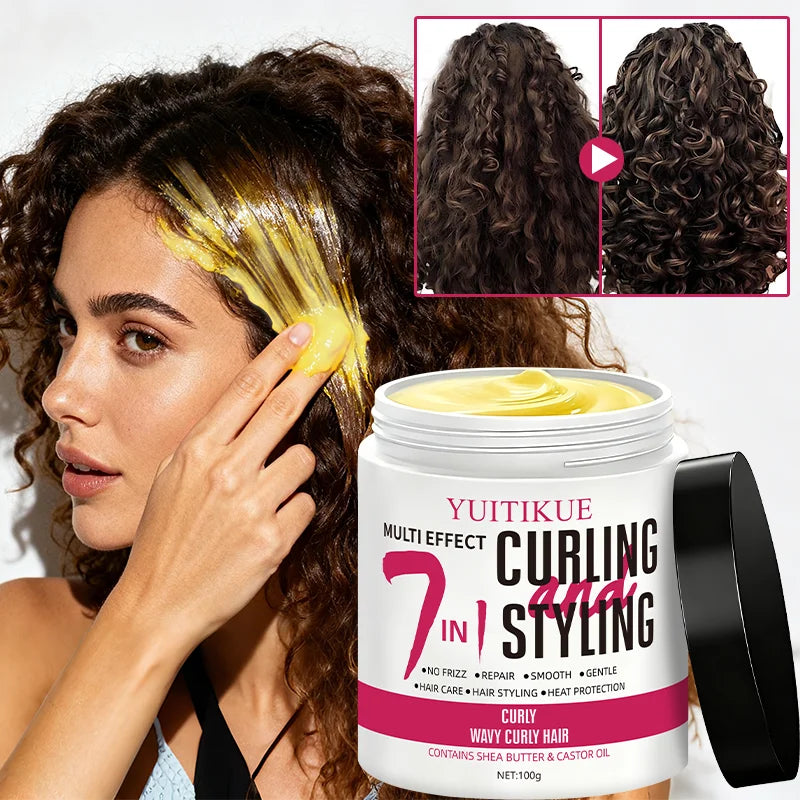 7-in-1 Curling Cream for Curly and Wavy Hair 100g