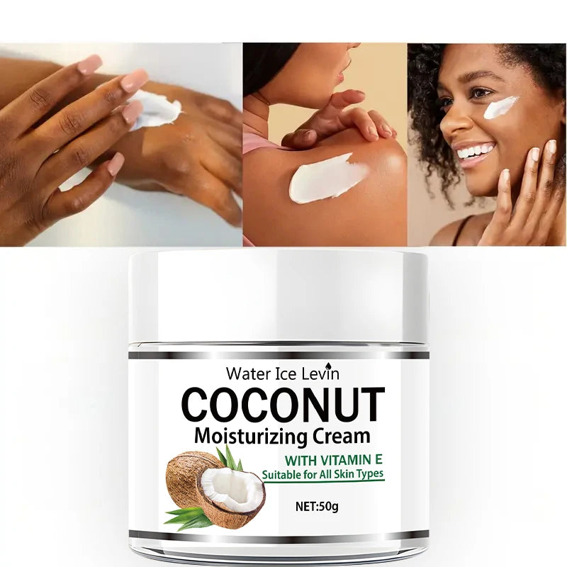 Coconut Oil Moisturizing Cream Vitamin E Facial Skin Hydrating Lotion