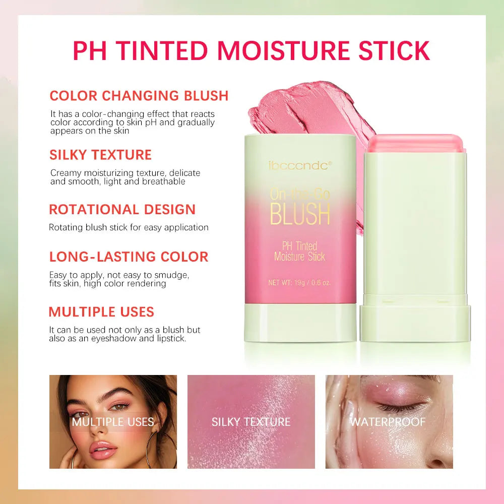 Tinted Moisturizing Blush Stick for Cheeks and Lips - 3