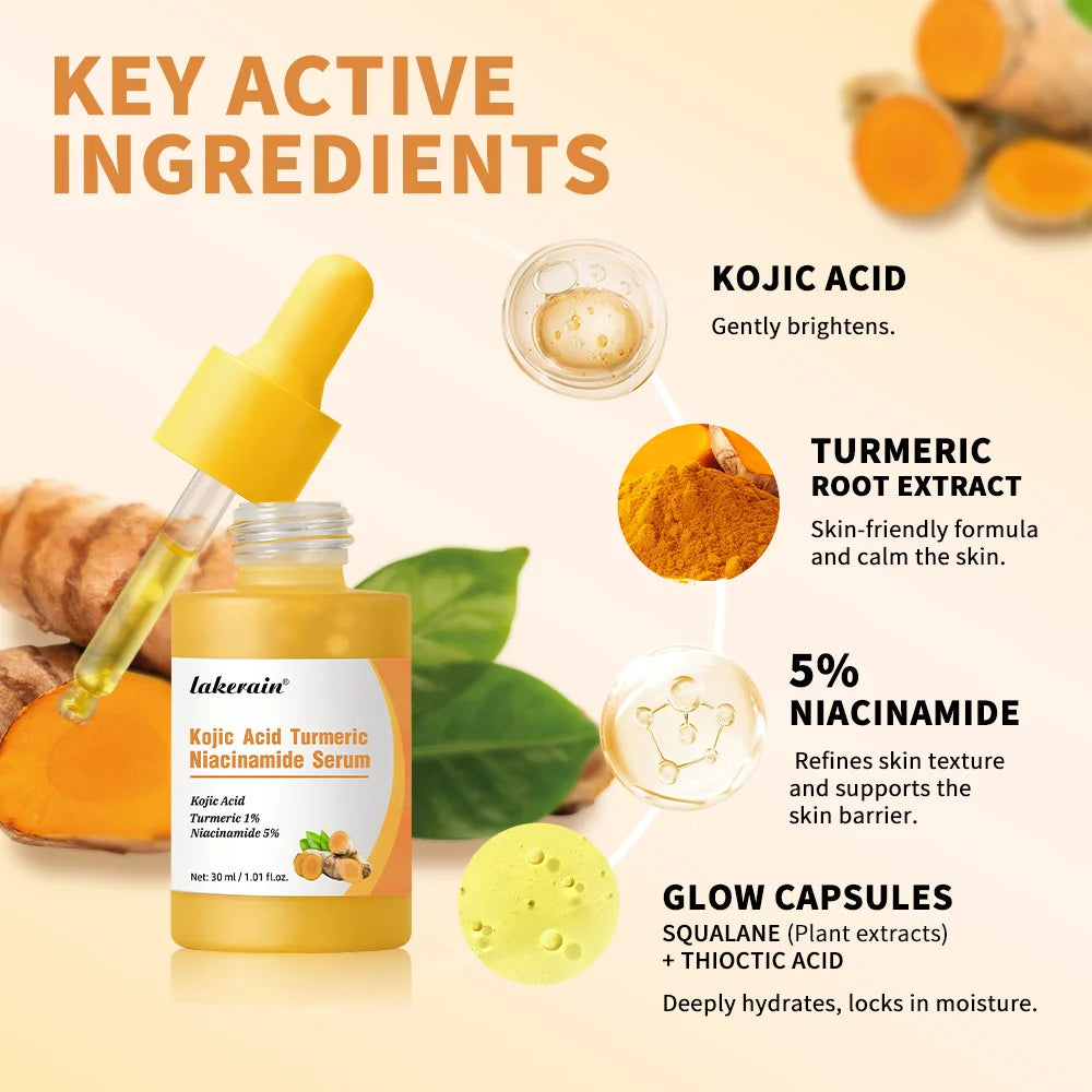 Brightening Kojic Acid and Turmeric Face Serum - 6