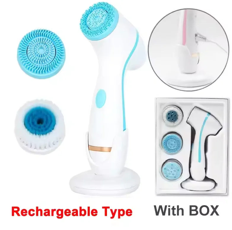 3-in-1 Electric Facial Cleansing and Exfoliating Brush