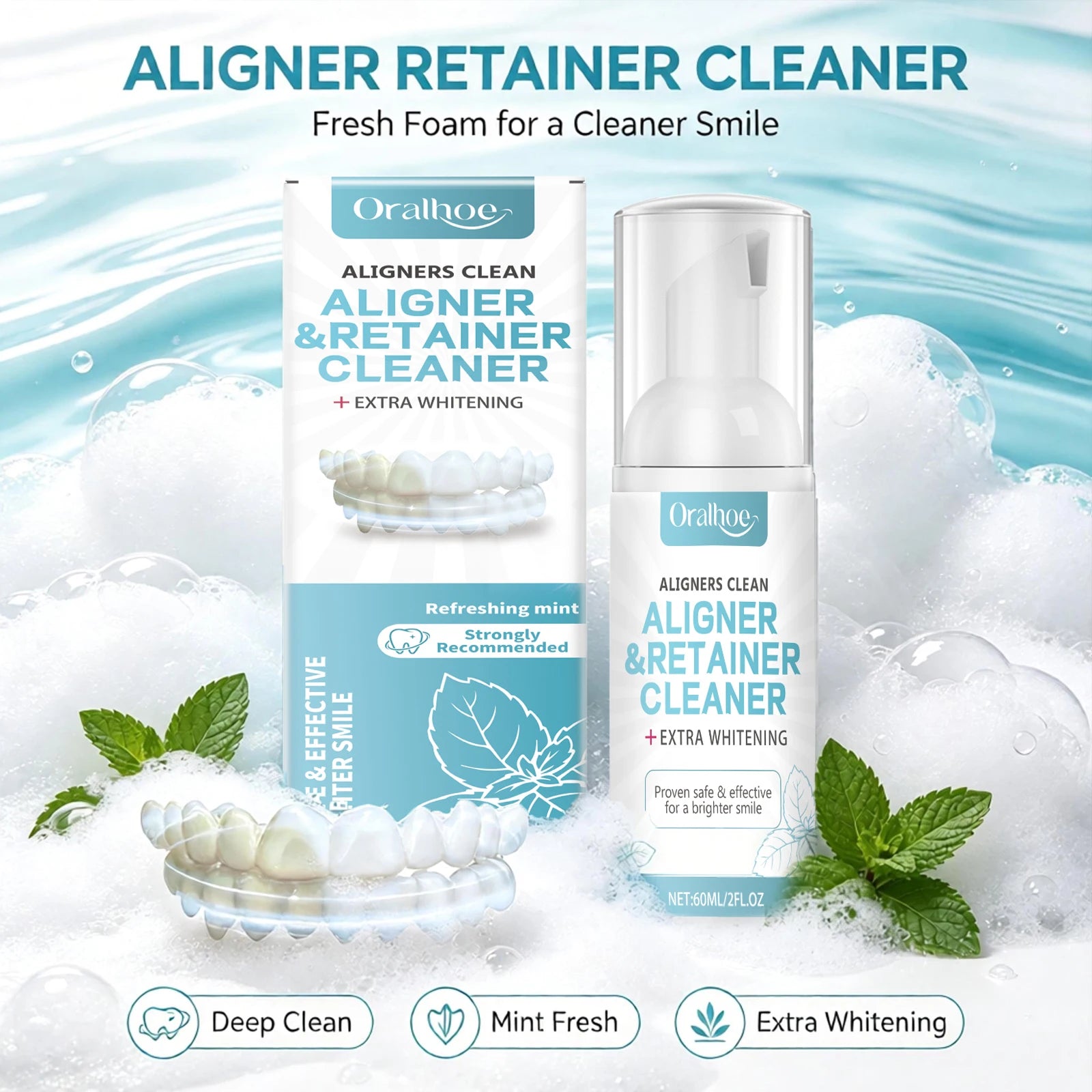 Foaming Aligner and Retainer Cleaner for Fresh Breath - 4