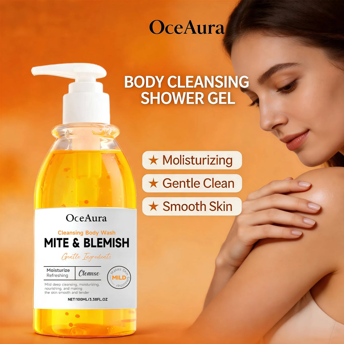 Anti-Mite and Acne Control Body Wash for Oily Skin