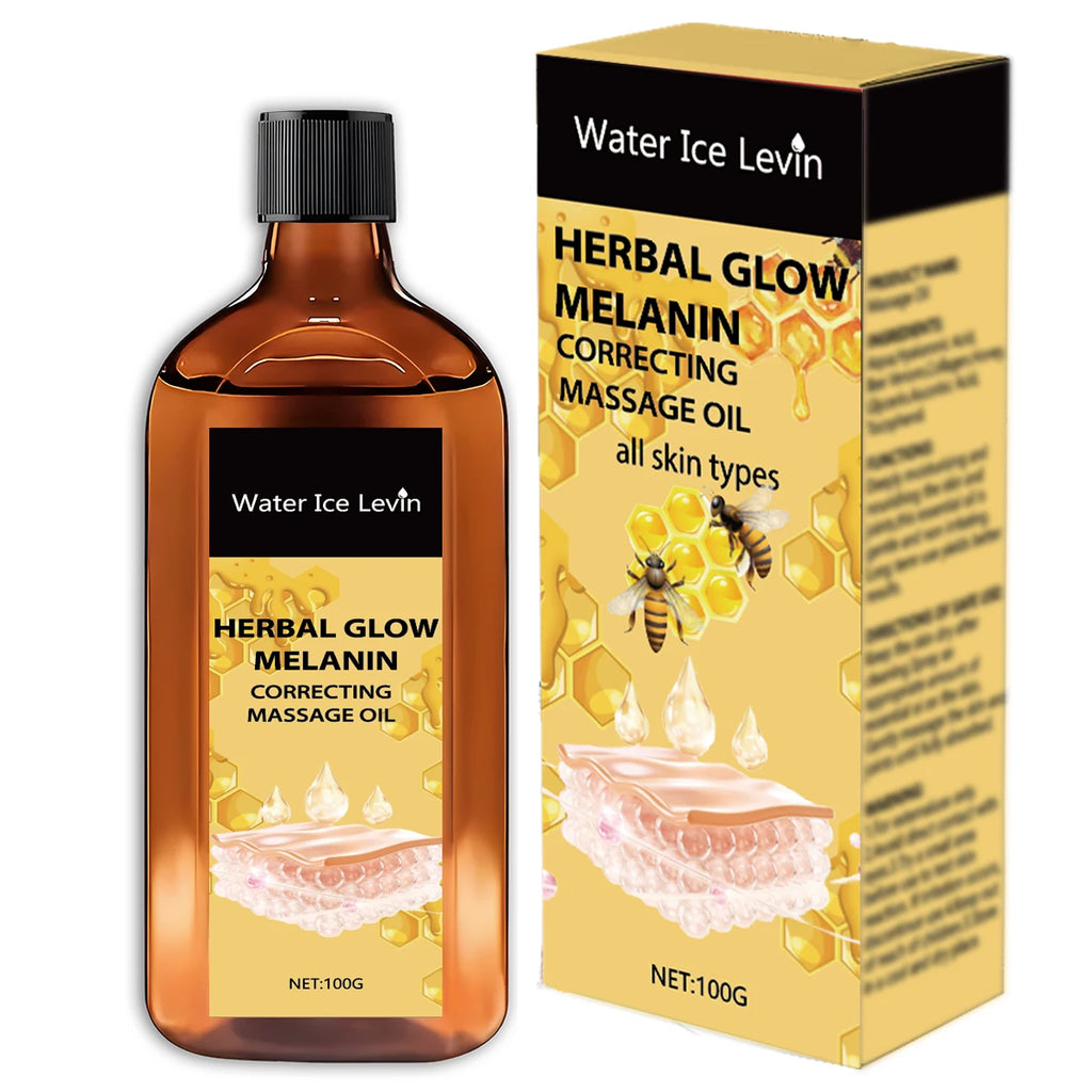 Herbal Glow Melanin Correcting Massage Oil Brightening Body Treatment