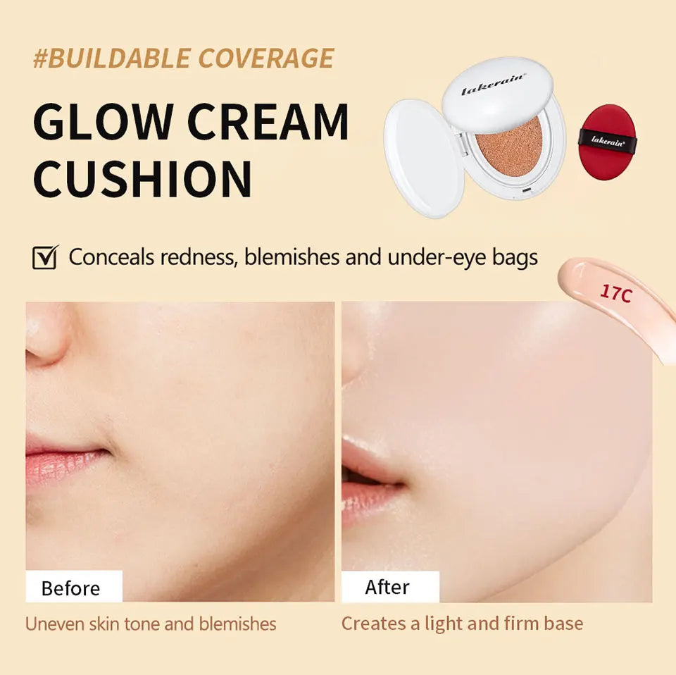 Dewy Glow Cream Cushion Foundation for Natural Coverage