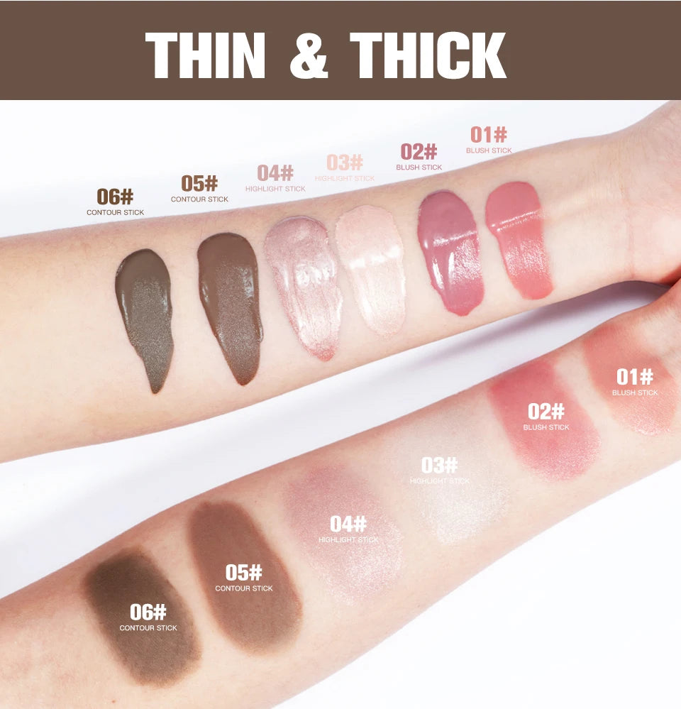 Liquid Face Contour and Highlighter Wand with Cushion Applicator - 15