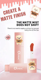 O'CHEAL Teddy Bear Matte Lip Gloss Waterproof Long Lasting Lipstick
