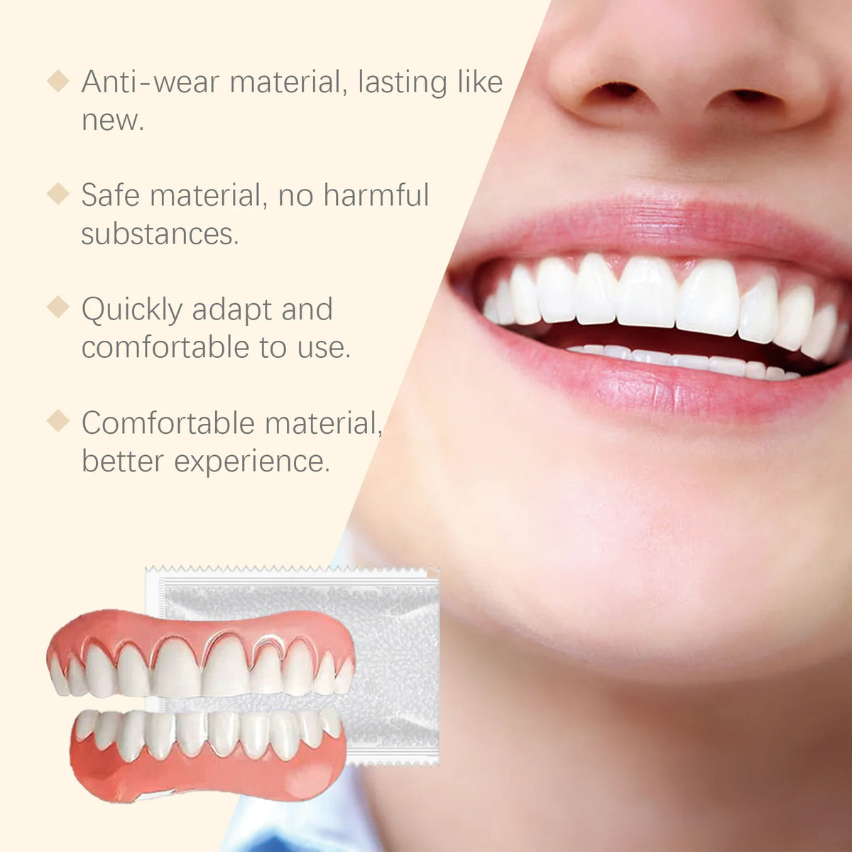 Temporary Silicone Denture Set for Smile Restoration