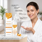 Vitamin C Brightening Facial Cleanser with Exfoliating Brush