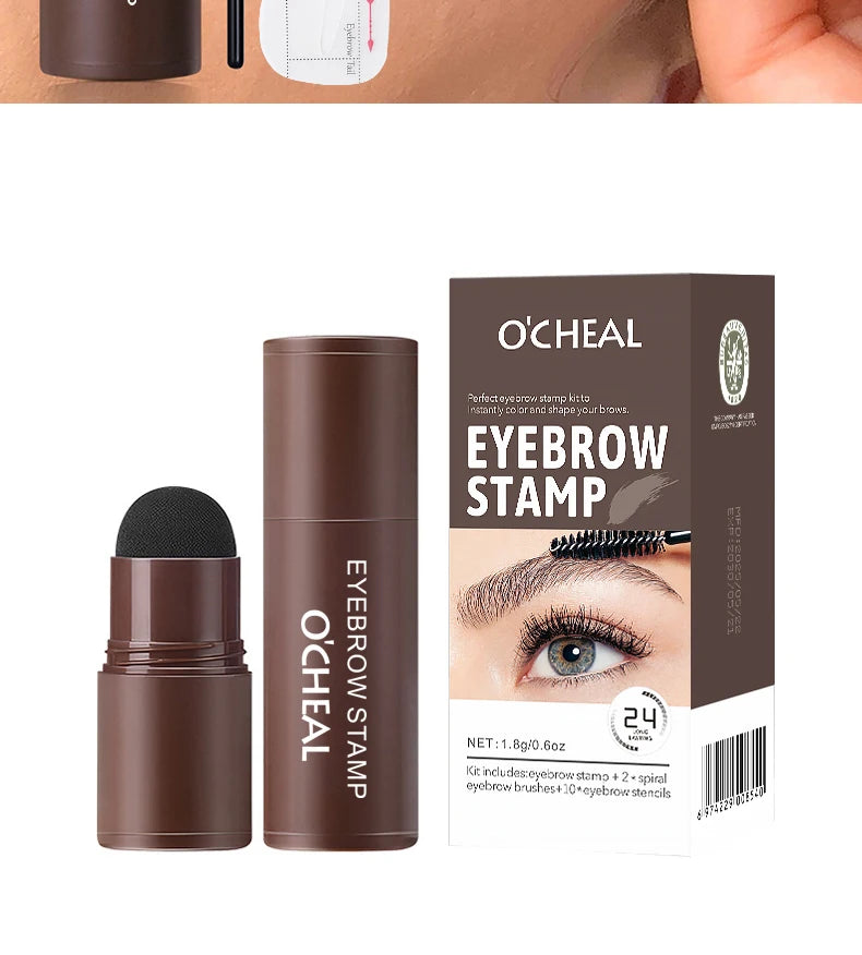 OCHEAL Eyebrow Stamp Kit Waterproof Brow Powder Makeup Stencil Set