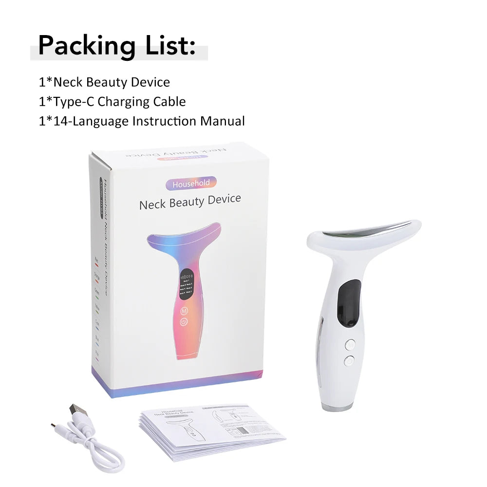 7-Color LED Neck and Face Lifting Massager