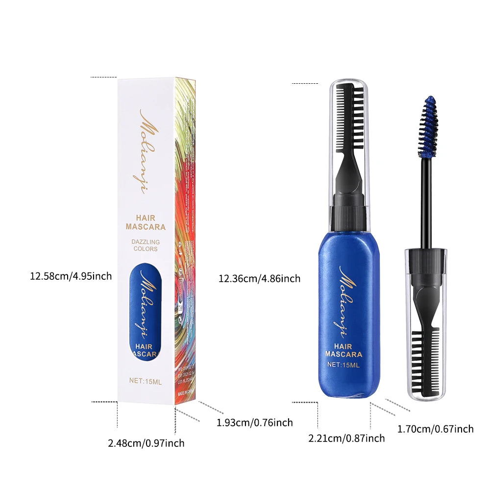 Disposable Colored Hair and Eyelash Dye Mascara 15ml