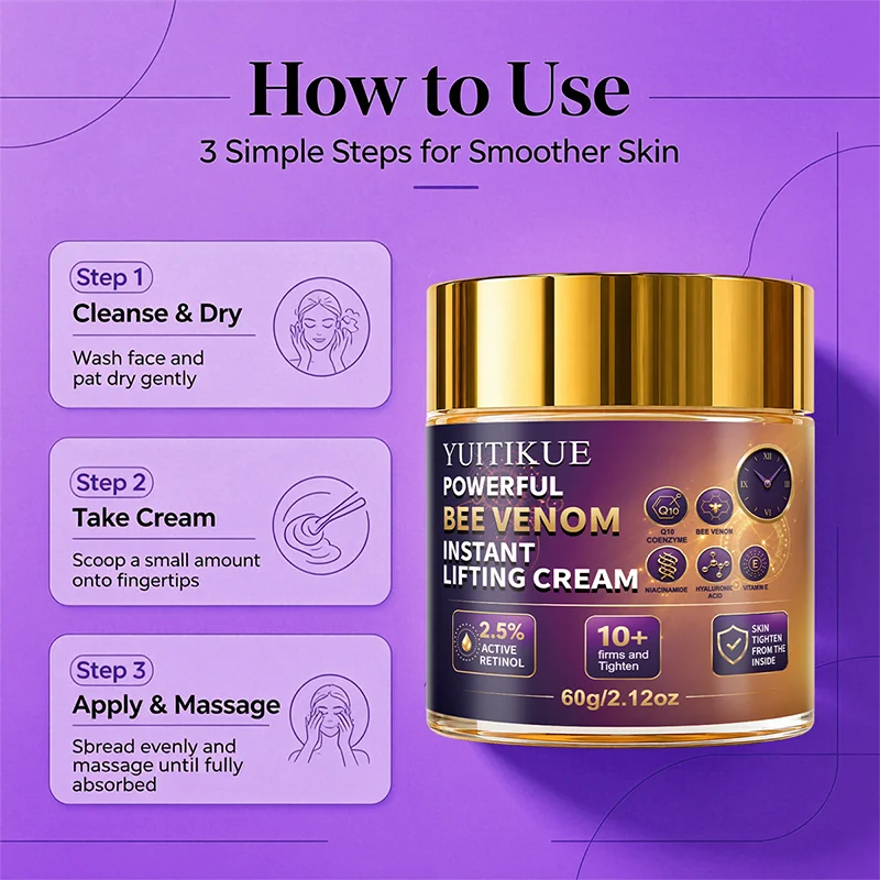 YUITIKUE Bee Venom Anti Aging Lifting Cream Moisturizer 60g