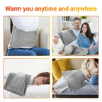 Electric Heating Pad with Waist Belt for Pain Relief and Warmth