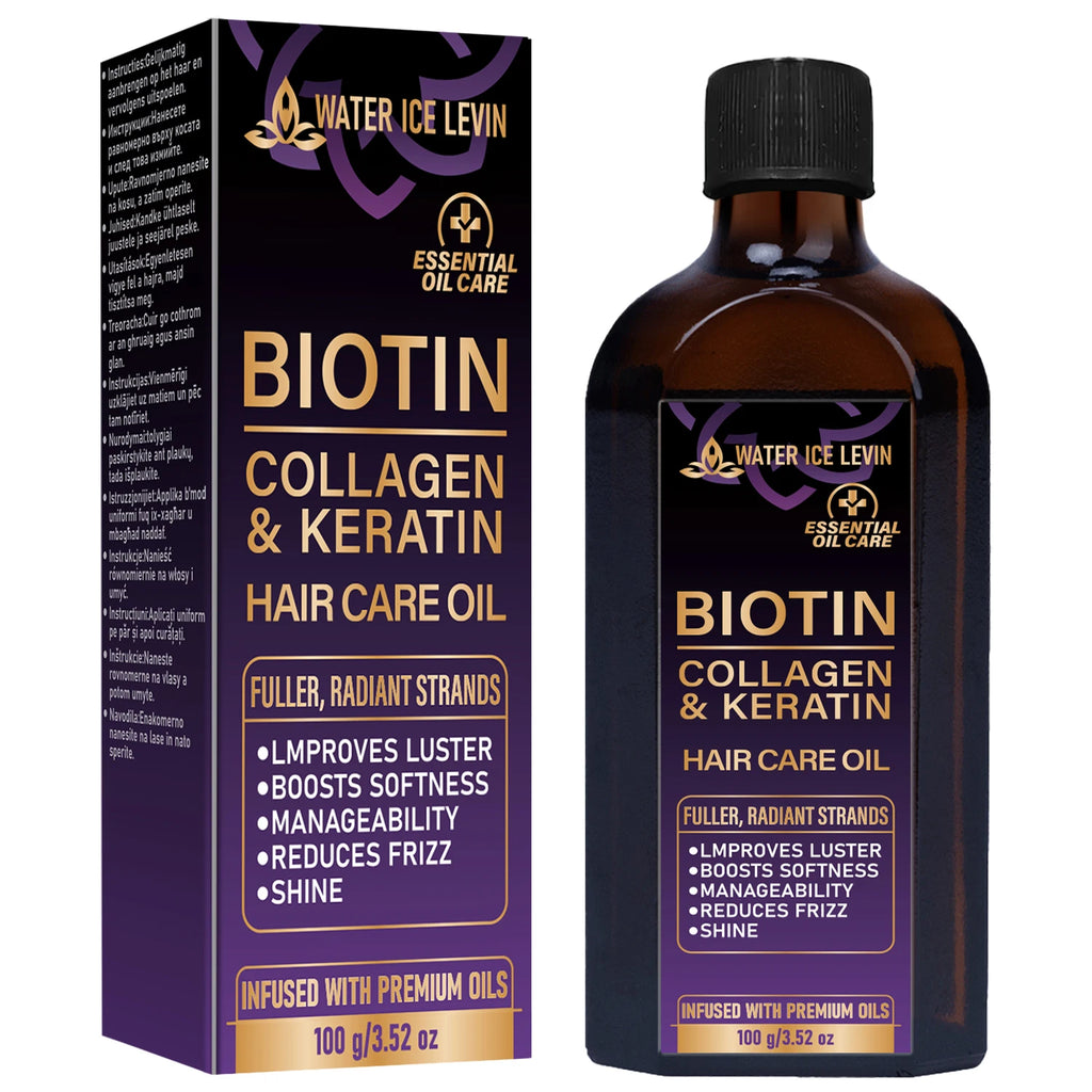 Biotin Collagen Keratin Hair Oil Anti Frizz Shine Treatment 100g