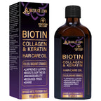 Biotin Collagen Keratin Hair Oil Anti Frizz Shine Treatment 100g