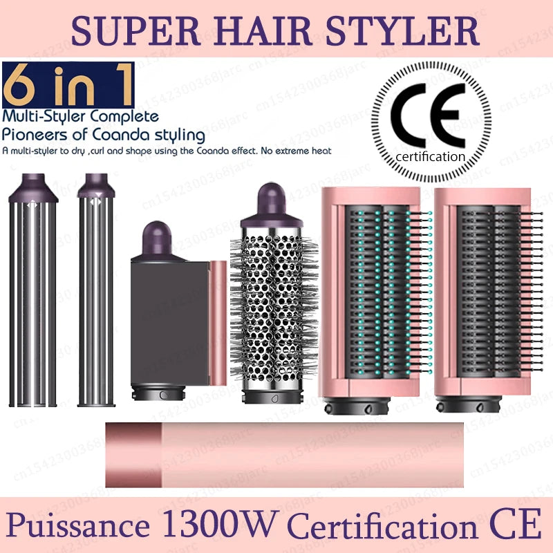 SenCiciMen X9 6-in-1 Hair Styler Hot Air Brush Curling Iron Dryer Set - 1
