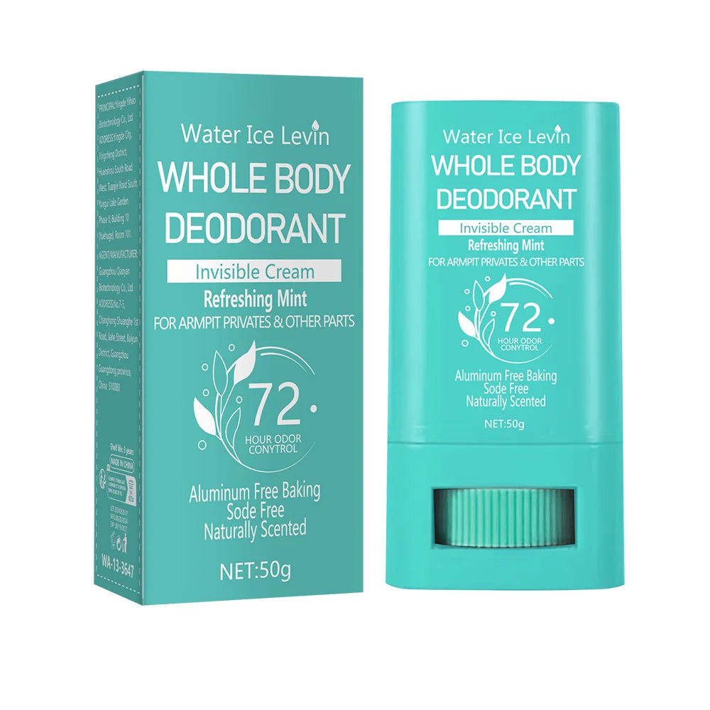 Whole Body Deodorant Invisible Cream Stick Anti Sweat Refreshing Mint