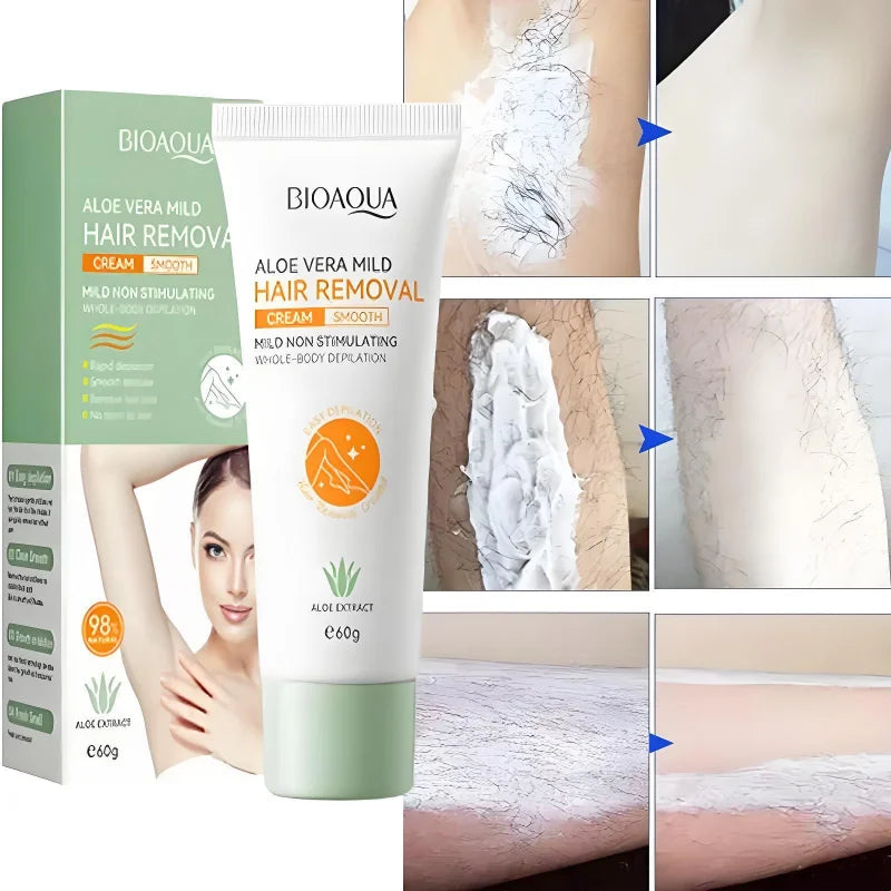 Pain-Free Aloe Vera Hair Removal Cream for Sensitive Skin - 1