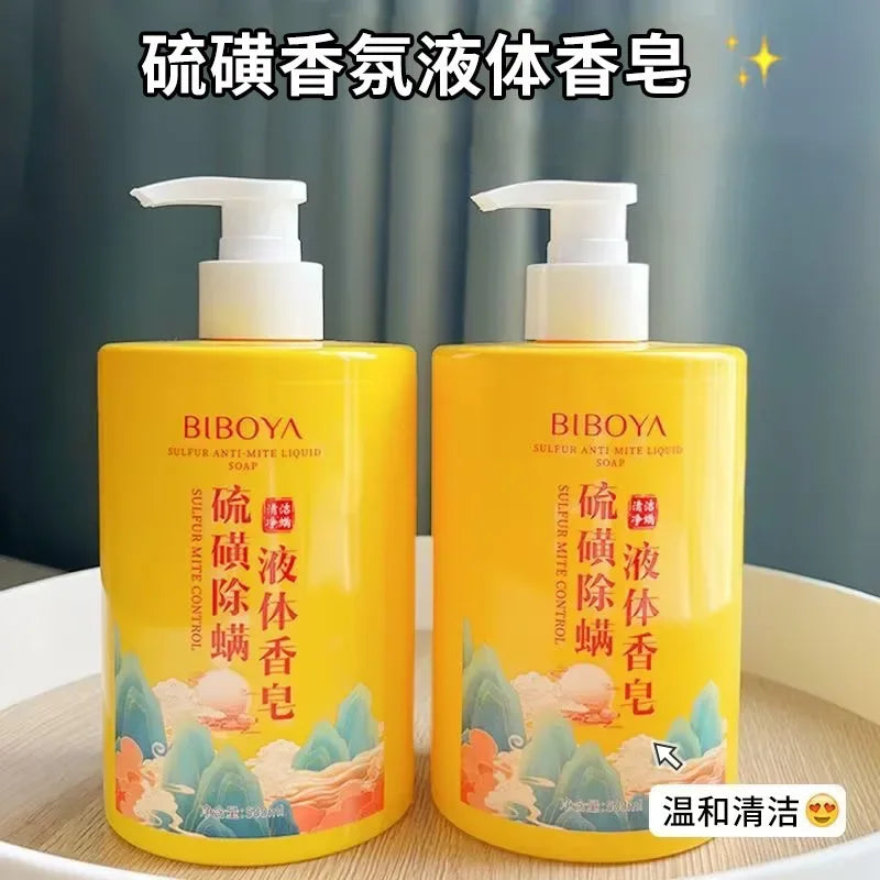 Sulfur Mite Removal Body Wash 500ml Liquid Soap Deep Cleansing