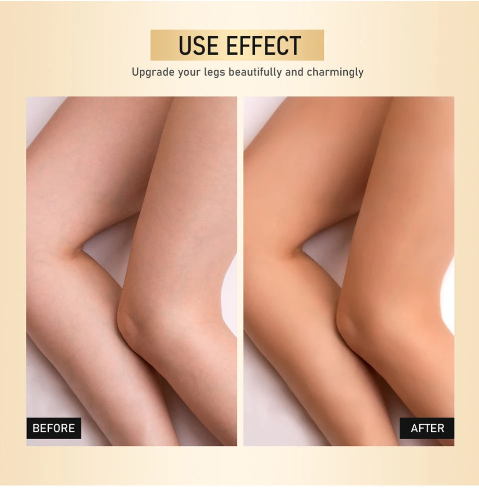 Waterproof Body Foundation and Leg Concealer with Applicator Glove
