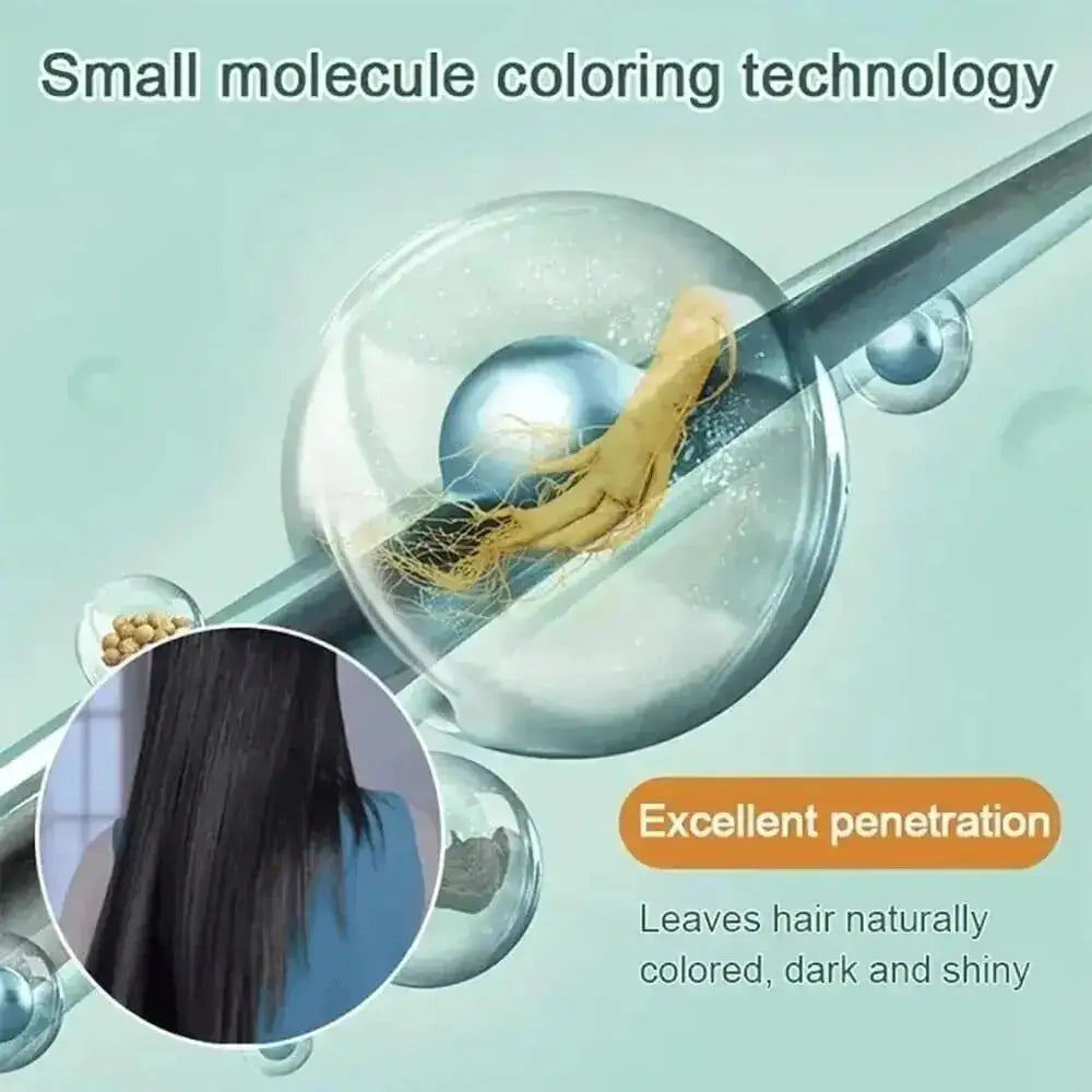 100ml 3 in 1 Herbal Hair Dye Shampoo for Gray Hair Coverage - 17